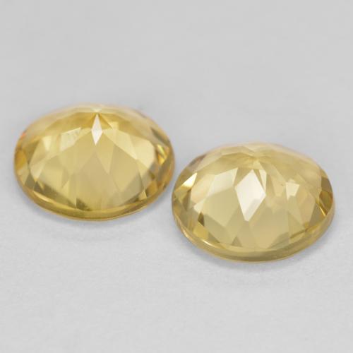 Gemas de Berilo Dorado Amarillo toscana natural de 3.09 ct, Corte Redondo, VVS-VS