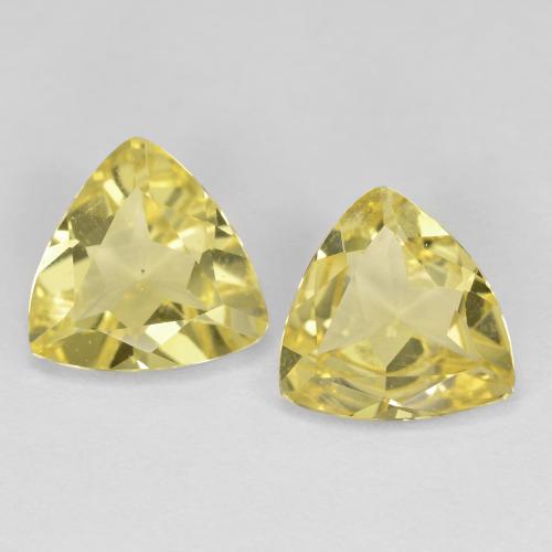 Gemas de Berilo Dorado Amarillo claro natural de 2.21 ct, Trillón, VVS-VS