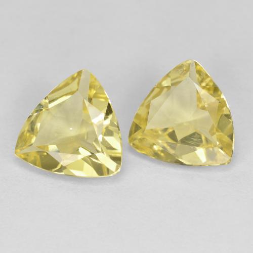Gemas de Berilo Dorado Amarillo claro natural de 2.21 ct, Trillón, VVS-VS
