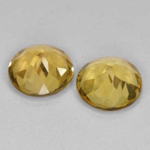 Gemas de berilo dorado dorado natural de 5,10 ct, corte redondo, VVS-VS