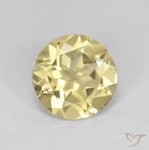Berilo dorado Amarillo claro natural de 1.56 ct, Redondo, VS