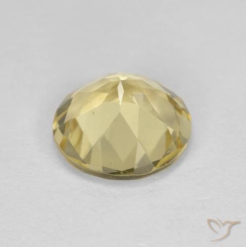 Berilo dorado Amarillo claro natural de 1.56 ct, Redondo, VS