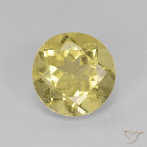 1.80ct Natural Amarillo claro Berilo dorado, Redondo, VS