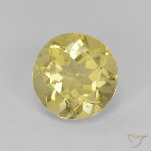 Berilo dorado Amarillo claro natural de 1.80 ct, Redondo, VS