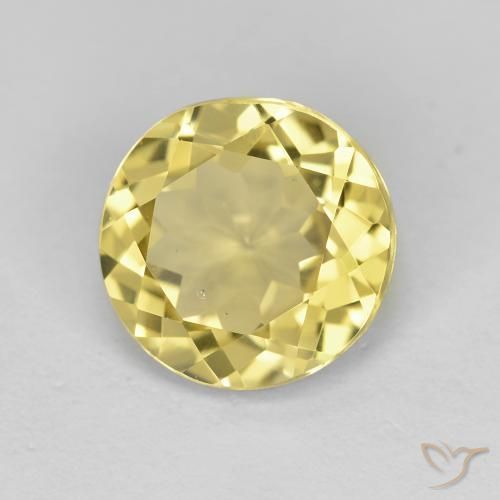 Berilo dorado Amarillo-dorado claro natural de 2.23 ct, Redondo, VVS-VS