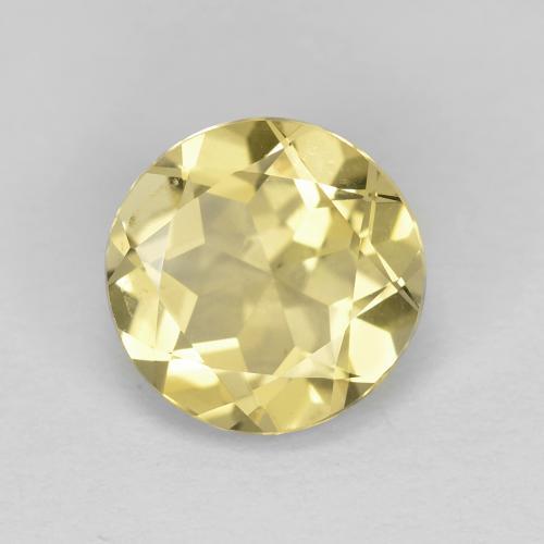 Berilo Dorado Dorado claro natural de 1.77 ct, Corte Redondo, VS