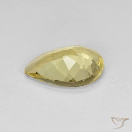Berilo Dorado Amarillo claro natural de 1.46 ct, En forma de pera, VVS-VS