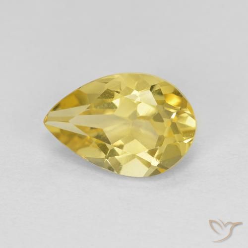 1.34ct Natural Amarillo claro Berilo dorado, En forma de pera, VVS-VS
