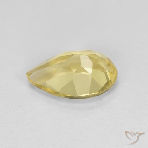 Berilo dorado Amarillo claro natural de 1.34 ct, En forma de pera, VVS-VS