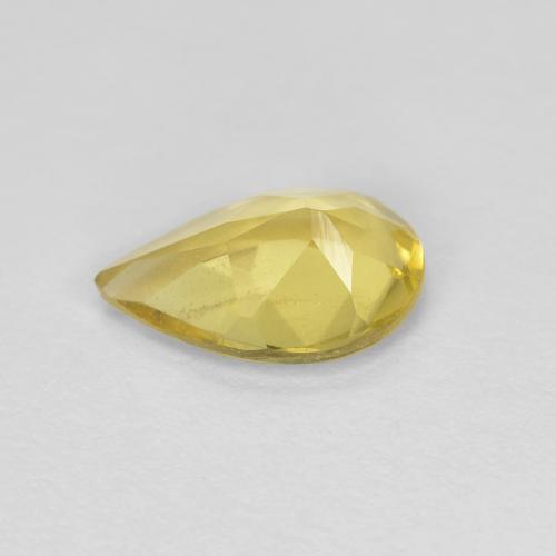 Berilo Dorado Amarillo amarronado natural de 0.94 ct, En forma de pera, VS