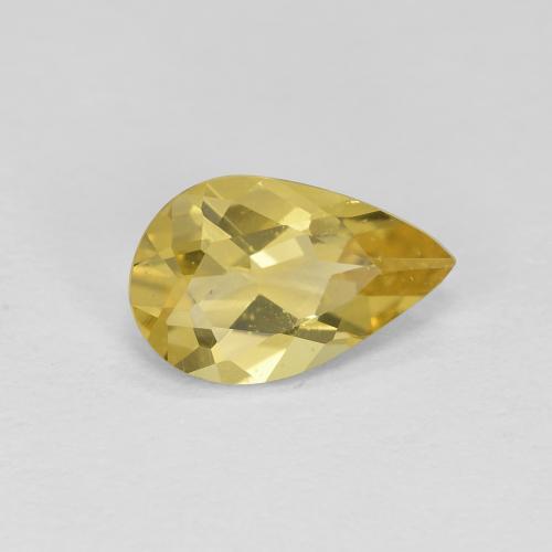 Berilo dorado amarillo natural de 0,79 ct, en forma de pera, VS