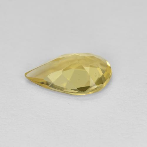 Berilo dorado amarillo natural de 0,79 ct, en forma de pera, VS