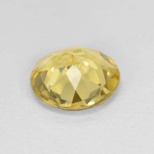 Berilo Dorado Amarillo medio natural de 1.93 ct, Corte Redondo, VS