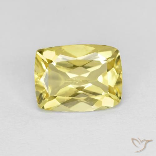 Berilo dorado amarillo natural de 1,41 ct, corte cojín, VS