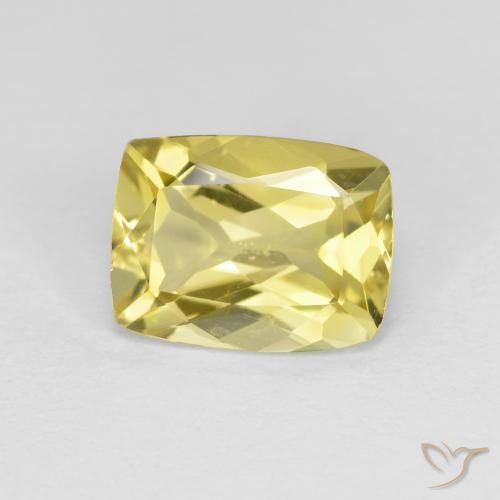 Berilo dorado amarillo natural de 1,41 ct, corte cojín, VS
