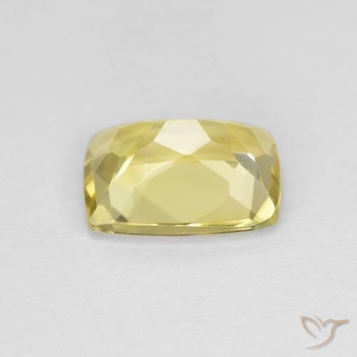 Berilo dorado amarillo natural de 1,41 ct, corte cojín, VS