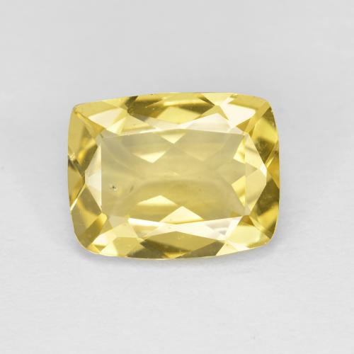 Berilo dorado amarillo natural de 1,87 ct, corte cojín, VS