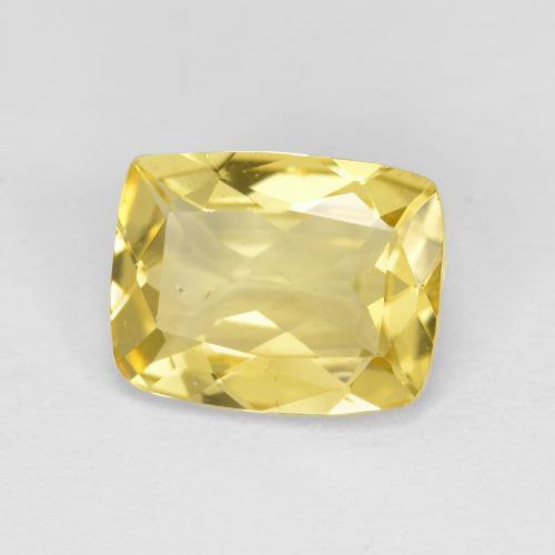 Berilo dorado amarillo natural de 1,87 ct, corte cojín, VS