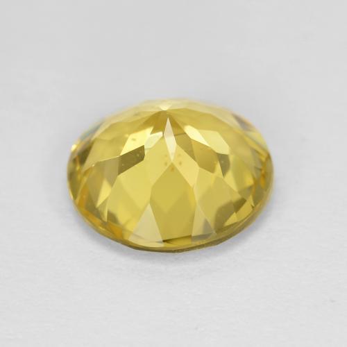 Berilo dorado amarillo natural de 2,21 ct, corte redondo, VS