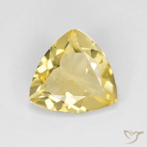 Berilo dorado amarillo natural de 1,72 ct, trillón, VS
