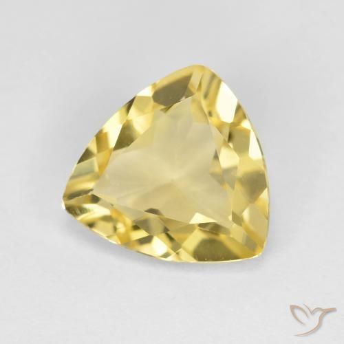 Berilo dorado amarillo natural de 1,72 ct, trillón, VS