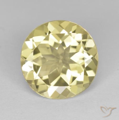 2.24ct Natural Amarillo pálido Berilo dorado, Redondo, VVS