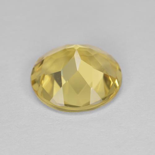 Berilo dorado amarillo natural de 1,60 ct, corte redondo, VVS