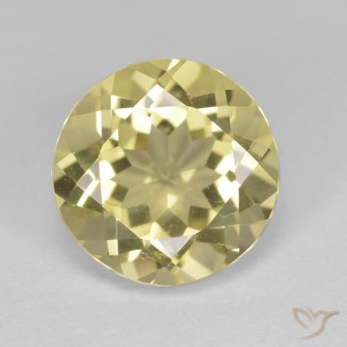 2.32ct Natural Amarillo claro Berilo dorado, Redondo, VVS