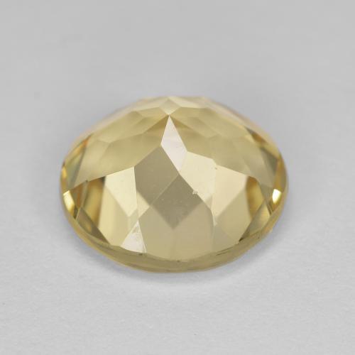 Berilo dorado amarillo natural de 2,37 ct, corte redondo, VVS