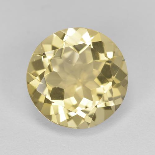 Berilo Dorado Dorado claro natural de 2.31 ct, Corte Redondo, VVS