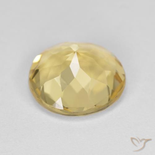 Berilo dorado Amarillo-dorado claro natural de 2.09 ct, Redondo, VVS
