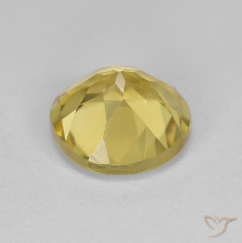 Berilo dorado Amarillo claro medio natural de 1.90 ct, Redondo, VVS