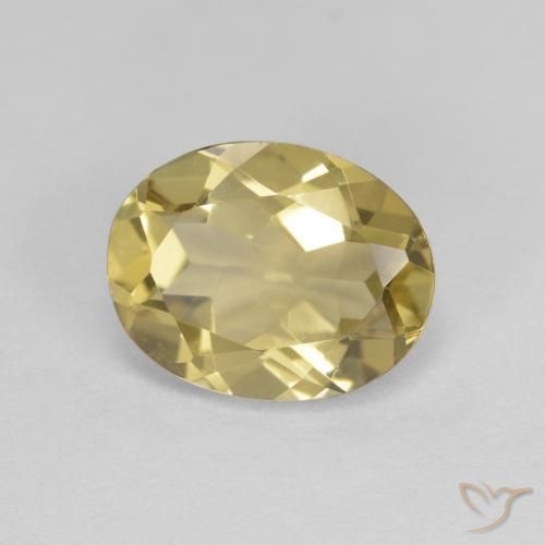 Berilo dorado Amarillo dijón natural de 1.78 ct, Ovalada, VVS-VS