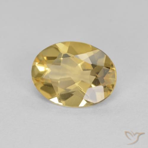 Berilo Dorado Dorado natural de 1.34 ct, Corte Óvalo, VVS-VS