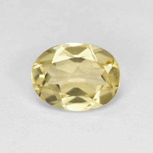Berilo Dorado Amarillo terroso natural de 1.63 ct, Corte Óvalo, VVS