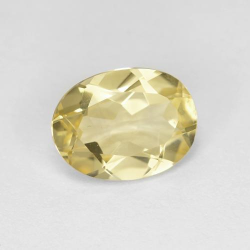 Berilo Dorado Amarillo terroso natural de 1.63 ct, Corte Óvalo, VVS