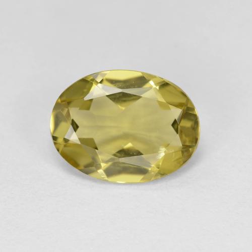 Berilo dorado amarillo natural de 1,55 ct, corte óvalo, VVS