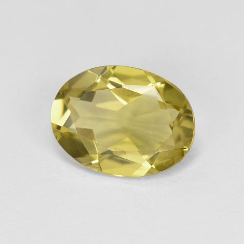 Berilo dorado amarillo natural de 1,55 ct, corte óvalo, VVS
