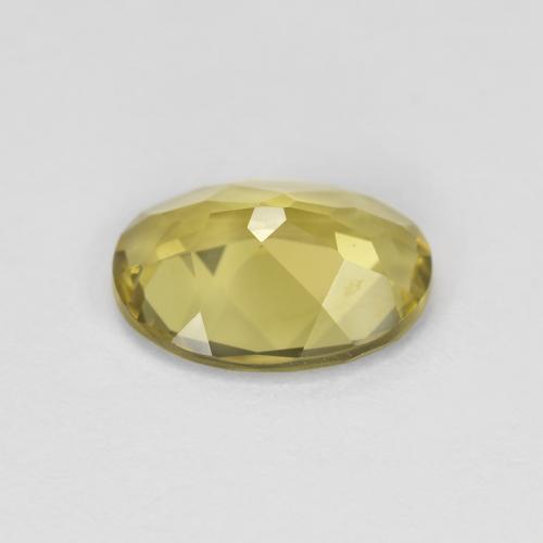 Berilo dorado amarillo natural de 1,55 ct, corte óvalo, VVS