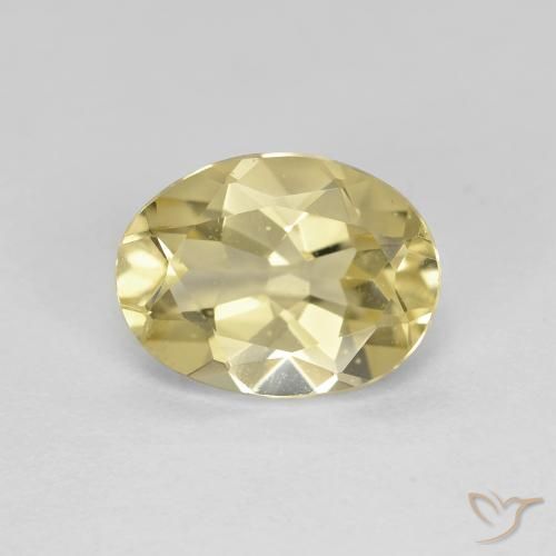 1.60ct Natural Amarillo terroso claro Berilo dorado, Ovalada, VVS