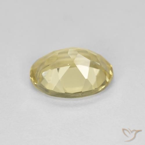 Berilo dorado Amarillo terroso claro natural de 1.60 ct, Ovalada, VVS