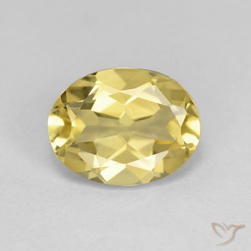1.98ct Natural Amarillo claro Berilo dorado, Ovalada, VVS