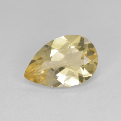 Berilo dorado amarillo natural de 1,42 ct, en forma de pera, VS