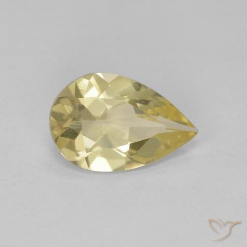 Berilo Dorado Amarillo cálido natural de 1.05 ct, En forma de pera, VVS