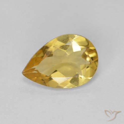 1.45ct Natural Dorado Berilo dorado, En forma de pera, VS