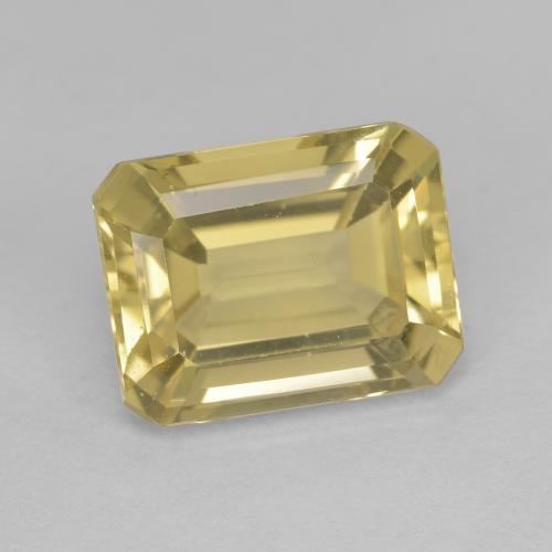 Berilo dorado amarillo natural de 2,45 ct, corte esmeralda, VVS