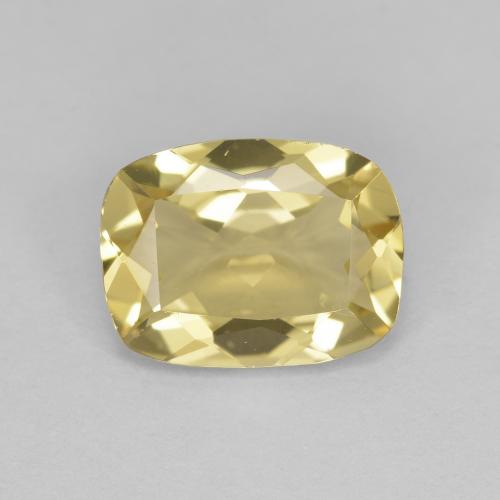 Berilo dorado amarillo natural de 1,54 ct, corte cojín, VVS