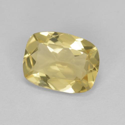 Berilo dorado amarillo natural de 1,54 ct, corte cojín, VVS