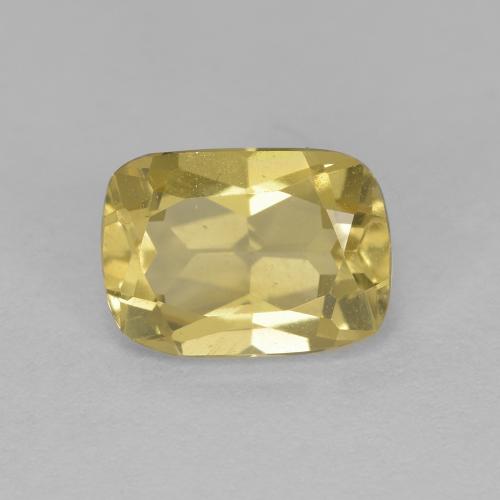 Berilo dorado dorado natural de 1,28 ct, corte cojín, VVS