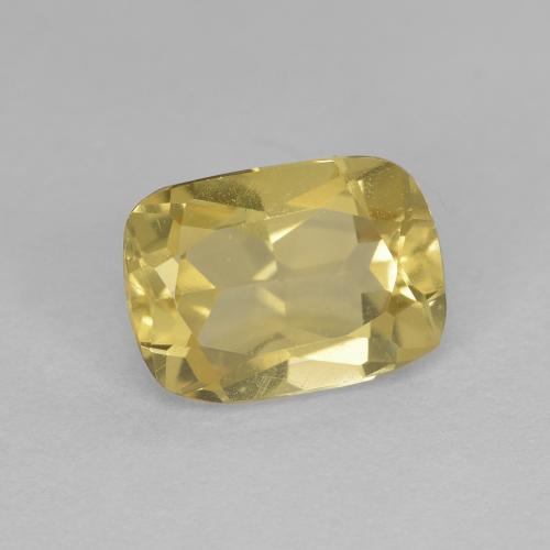 Berilo dorado dorado natural de 1,28 ct, corte cojín, VVS